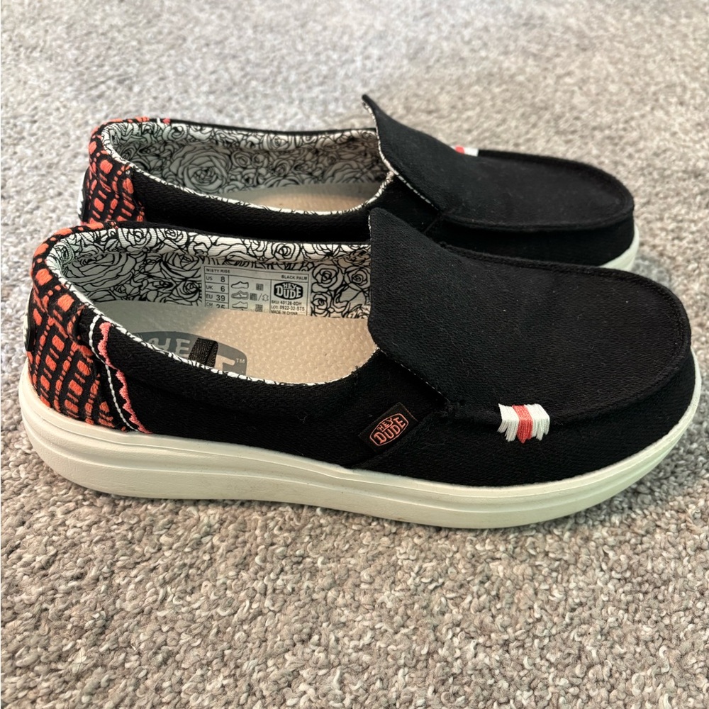Gently used Hey Dude Misty Rise shoes size 8